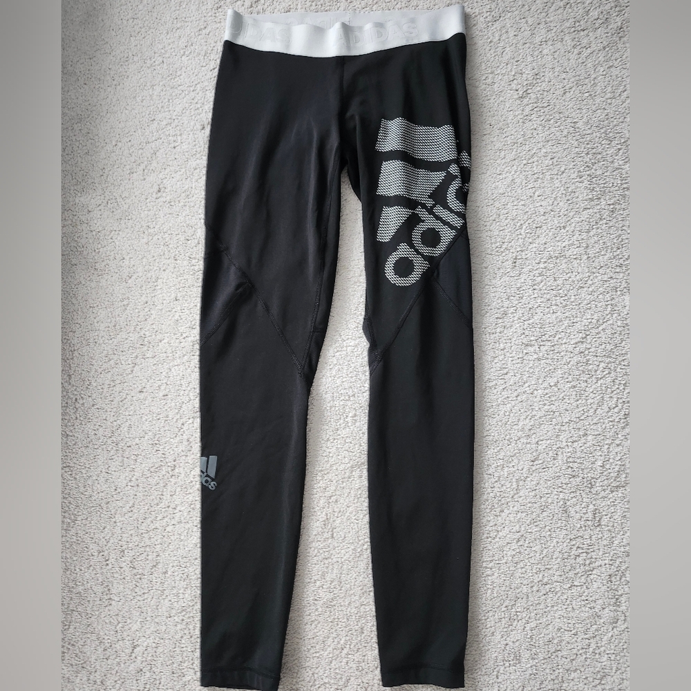 Adidas  Black and White Leggings Size Medium